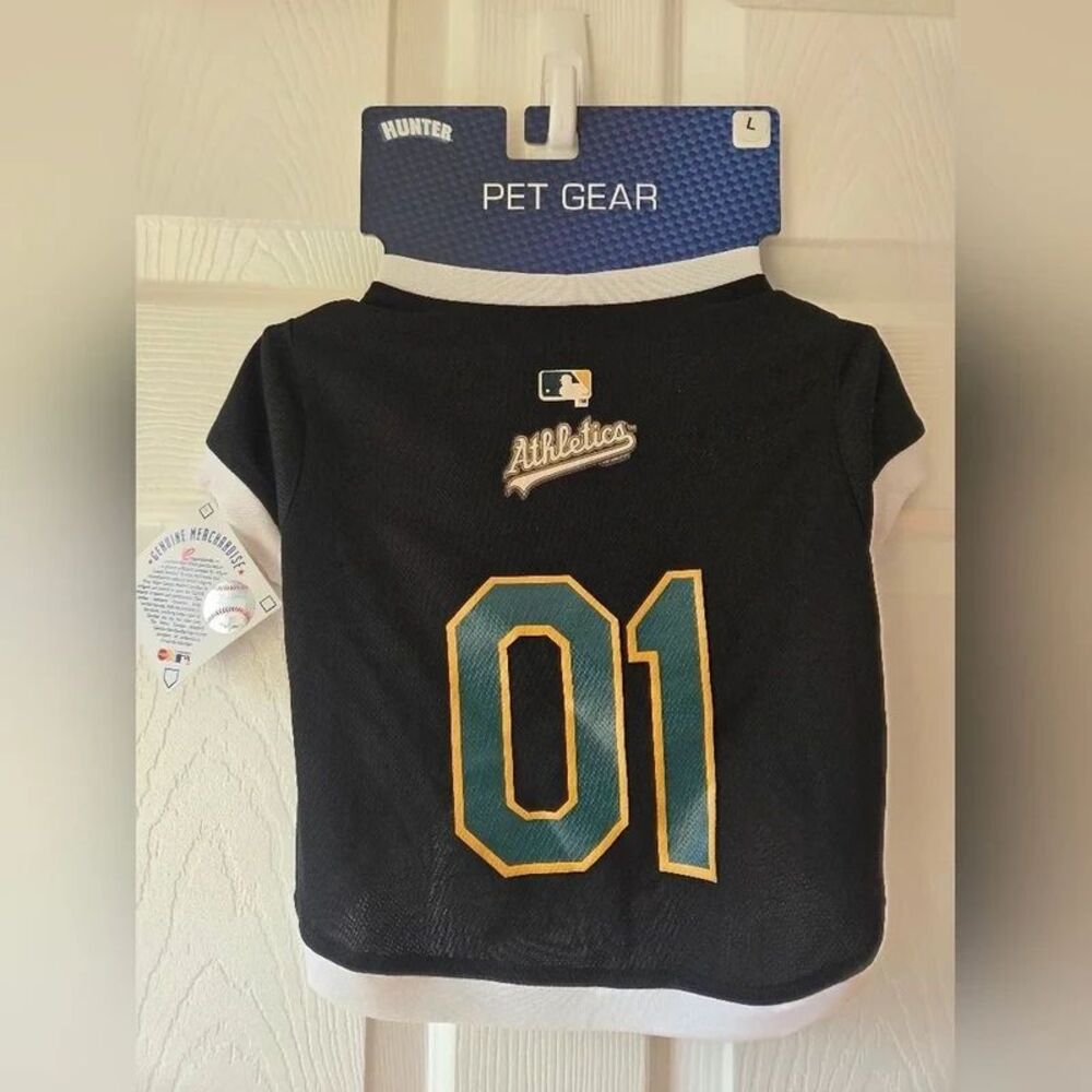 Oakland Athletics Dog Jersey Sz Large MLB Baseball NWT